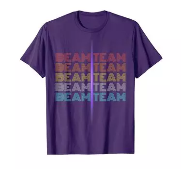 Футболка ретро-винтажной команды Beam фиолетовый