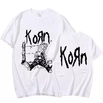 Футболка Rock Band Korn 1994 Rag Doll Neidermeyers, мужская винтажная металлическая готическая футболка большого размера с коротким рукавом S