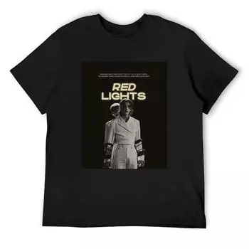 Футболка с графическим принтом Red Lights, летние мужские футболки S белый
