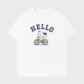 Футболка с коротким рукавом BT21 CHIMMY BASIC белая (Выберите опцию: M / L) M