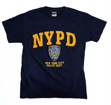Футболка с коротким рукавом и желтым принтом Nypd L