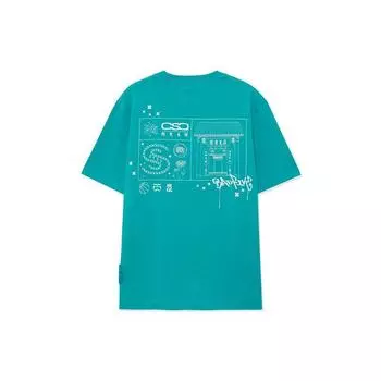 Футболка с коротким рукавом Li Ning Badfive Series Cultural, мужские топы, зеленая AHSRB49-2 L