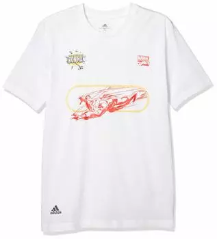 Футболка с коротким рукавом Marvel Iron Man с коротким рукавом GLZ24 Белая Японский размер [Adidas] Футболка Футболка Мужская (ФН1763) Ж/М (эквивалент М)