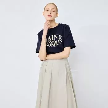 Футболка с коротким рукавом She S Miss CoTTon с надписью SajTSo22010 Ivory/00