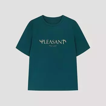 Футболка с коротким рукавом She S Miss Minimal Lettering SSjTSo22020 Tg Till Green/55