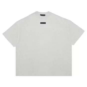 Футболка с короткими рукавами Fear of God Essentials Темно-Хезер Овсянка Мужские топы Серые 125SP244193F L