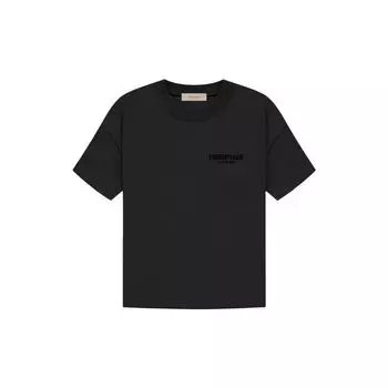 Футболка с короткими рукавами Fear of God Essentials с буквенным принтом, топы унисекс, черная FOG-SS22-956 XS