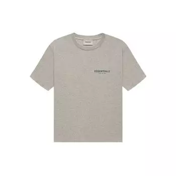 Футболка с короткими рукавами Fear of God Essentials FW21 Топы унисекс Темно-вереск-овсянка FOG-FW21-222 L