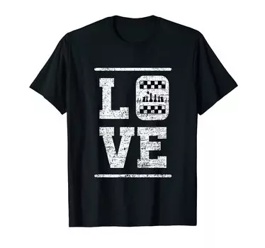 Футболка с надписью «Love Chess Board Checkmate Grandmaster Board Game Player» чёрный