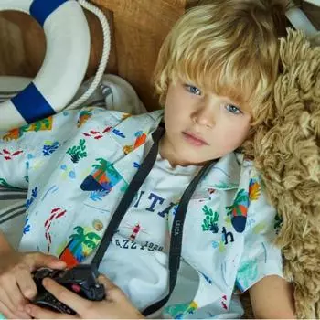 Футболка с принтом Hedges Kids Ivory Hum12xs23m Iv 120