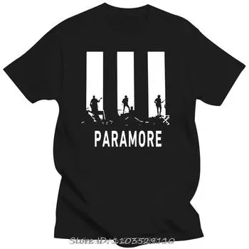 Футболка с силуэтом группы PARAMORE AFTER LAUGHTER, модная мужская футболка свободного покроя, летние футболки, повседневная хлопковая футболка S бежевый