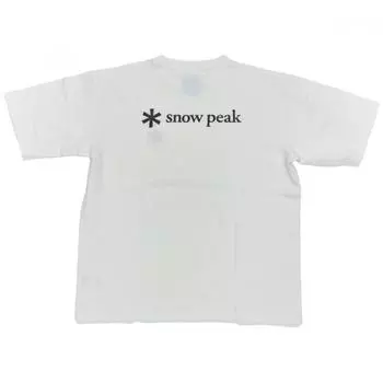 Футболка Snow Peak Sp Back с напечатанным логотипом, размер L, белая, SP eTS23au00204wh