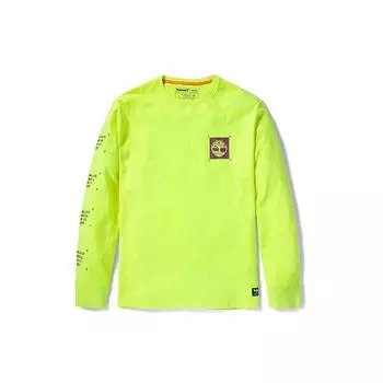Футболка Timberland Casual Breathable Printed Crew Neck Long Sleeve T Shirt Men Tops Bright-Yellow A2DUR-BH4 XXL