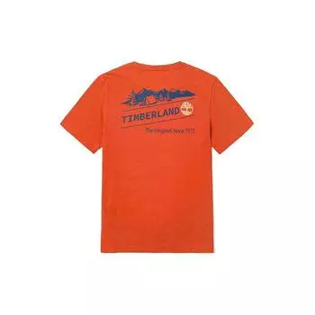 Футболка Timberland Casual Printed Breathable Loose Round Neck Short Sleeve T Shirt Men Tops Burnt-Umber A61HH-CL7 L