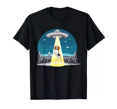 Футболка UFO Beagle Beam Up чёрный