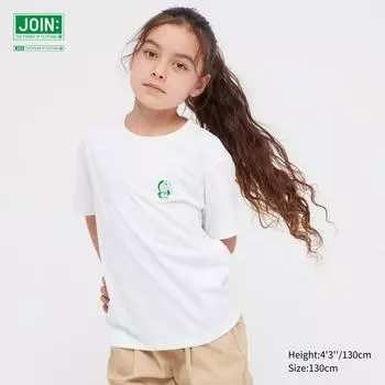 Футболка UNIQLO KIDS DORAEMON UT с коротким рукавом и рисунком White/110cm
