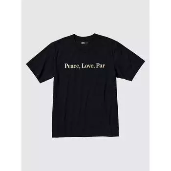 Футболка Uniqlo Peace For All с коротким рукавом и графическим принтом, обычный крой, Адам Скотт 09 BLACK/UNISEX L