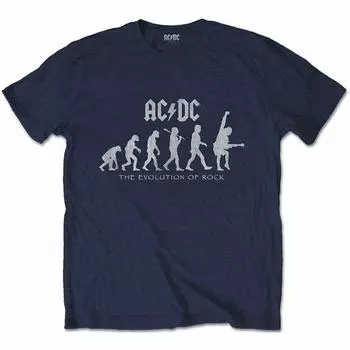 Футболка унисекс Ac Dc Синяя Evolution Of Rock ly Licenseds