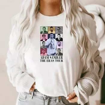 Футболка унисекс Adam Sandler The Eras Tour Футболка с коротким рукавом Adam Sandler Comedian Fun Футболка Adam Sandler Подарок фанату Adam Sandler M