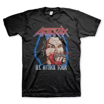 Футболка унисекс Anthrax Cd Cvr U Attack Tour Fistful Of Metal Болезнь S