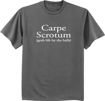 Футболка унисекс Big And Tall Carpe Scrotum Футболка с забавной надписью sBigmen S