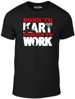 Футболка унисекс Born To Kartced To Work Funny Karting Racing Hamilton S