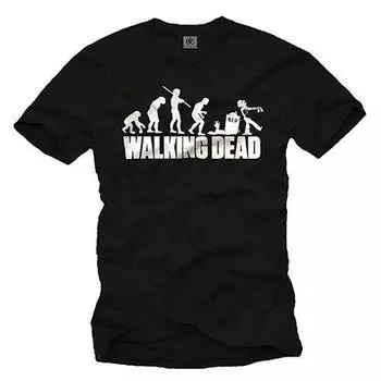 Футболка унисекс Cool Walking Zombie Dead Evolution Nerd S