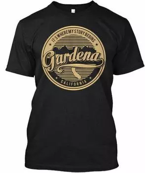 Футболка унисекс Gardena Ca, где начинается моя история, Калифорния S