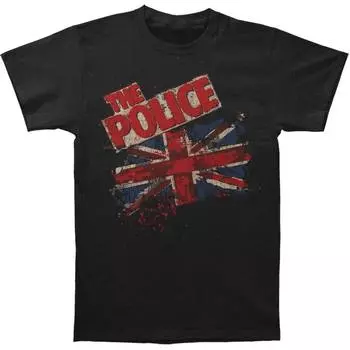 Футболка унисекс с винтажным флагом Police S