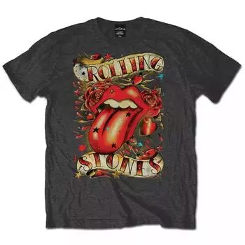 Футболка унисекс The Rolling Stones с язычками и звездами M
