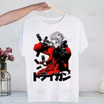 Футболка Vash Trigun Typhoon, унисекс, потертые топы в стиле ретро, футболки в стиле Харадзюку, уличная одежда, футболки унисекс в стиле хип-хоп 4XL
