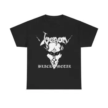 Футболка Venom, 100% хлопок, плотностью 230 г/м, черная, металлическая, Bathory Hellhammer, кельтская, морозная, милосердная, судьба, Sodom Exodus, темный ангел, одержимый, унисекс, плотная хлопковая футболка XXS чёрный