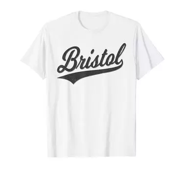 Футболка в спортивном стиле с надписью BRISTOL VARSITY Script белый
