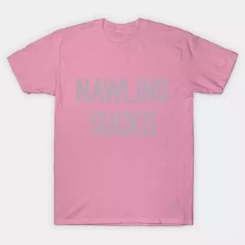 Футболка женщины Nawlins Sucks Silver Text Harajuku Печать Кавайи футболка Летний короткий рукав женская футболка Top Tee S