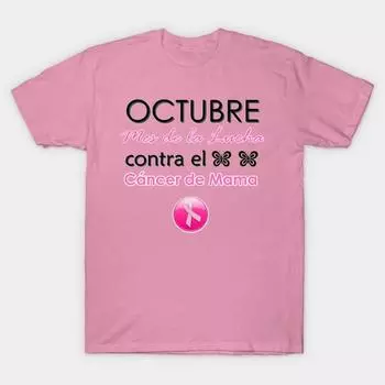 Футболка женщины Octubre Mes De La Lucha Contra El Cancer De Mama Harajuku Печать Кавайи футболка Летний короткий рукав женский футболка Top Tee S розовый