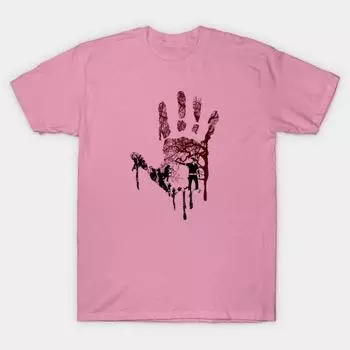 Футболка женщины The Walking Hand Pt.2 Harajuku Печать Кавайи Футболка Летний короткий рукав женский футболка Top Tee S