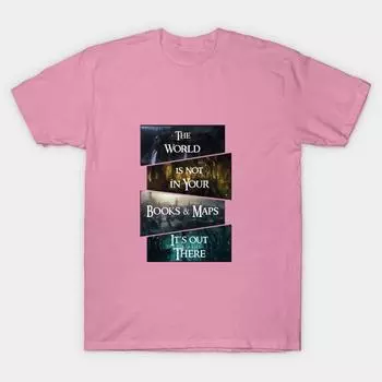 Футболка женщины The World Is Out There Harajuku Печать Кавайи Футболка Летний короткий рукав женский футболка Top Tee S