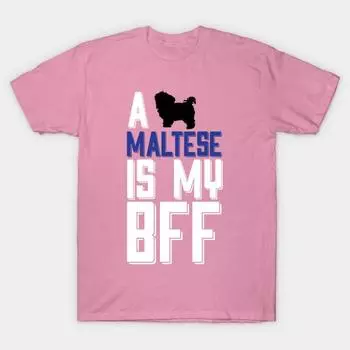 Футболка женская A Maltese Is My Bff Harajuku Print Kawaii футболка летняя женская футболка с коротким рукавом топ футболка S розовый