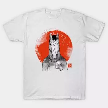 Футболка женская Bojack Sumi E Harajuku Print Kawaii футболка летняя женская футболка с коротким рукавом топ футболка S розовый