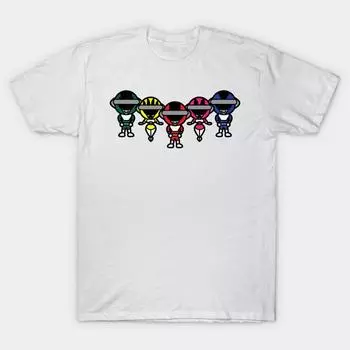 Футболка женская Choudenshi Bioman Tooniefied Harajuku Print Kawaii футболка летняя женская футболка с коротким рукавом топ футболка S розовый