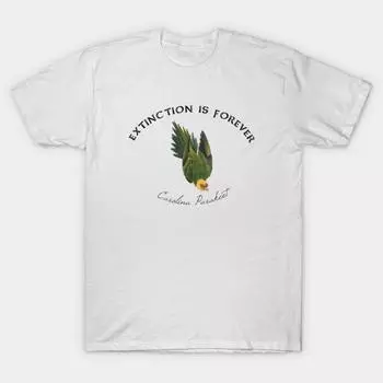 Футболка женская Extinction Is Forever Carolina Parakeet Harajuku Print Kawaii футболка летняя женская футболка с коротким рукавом топ футболка S розовый