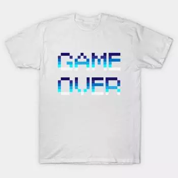 Футболка женская Game Over Harajuku Print Kawaii футболка летняя женская футболка с коротким рукавом топ футболка S розовый