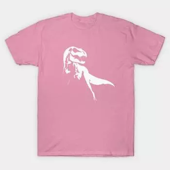 Футболка женская Ghost Of T Rex Harajuku Print Kawaii футболка летняя женская футболка с коротким рукавом топ футболка S розовый