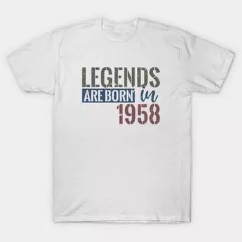 Футболка женская Legends Are Born In 1958 Harajuku Print Kawaii футболка летняя женская футболка с коротким рукавом топ футболка S розовый