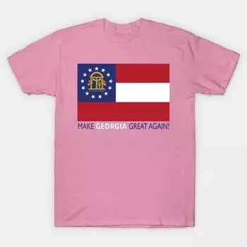 Футболка женская Make Georgia Great Again Harajuku Print Kawaii футболка летняя женская футболка с коротким рукавом топ футболка S розовый