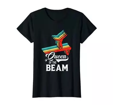 Футболка женская Retro Bream Queen Gymnastics Acrobatic чёрный