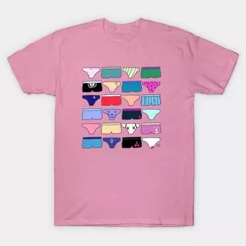 Футболка женская с повторяющимся рисунком в виде трусиков Harajuku Print Kawaii футболка летняя женская футболка с коротким рукавом топ S