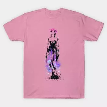 Футболка женская Splaaash Series Flower Queen Ink Harajuku Print Kawaii футболка летняя женская футболка с коротким рукавом топ футболка S розовый
