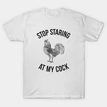Футболка женская Stop Staring At My Cock Веселая забавная футболка с принтом Harajuku Kawaii Летняя футболка с коротким рукавом для женщин S розовый