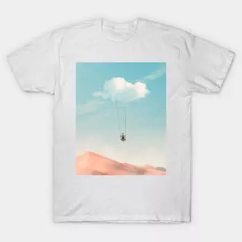 Футболка женская Swinging Under The Cloud Harajuku Print Kawaii футболка летняя женская футболка с коротким рукавом топ футболка S розовый